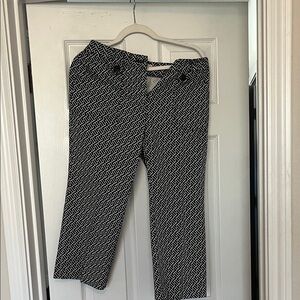 Black and White Patterned Pants Michael Kors